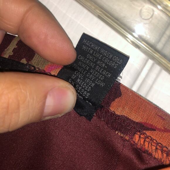 Vintage Express Orange and Brown Pencil Skirt S - Picture 5 of 7